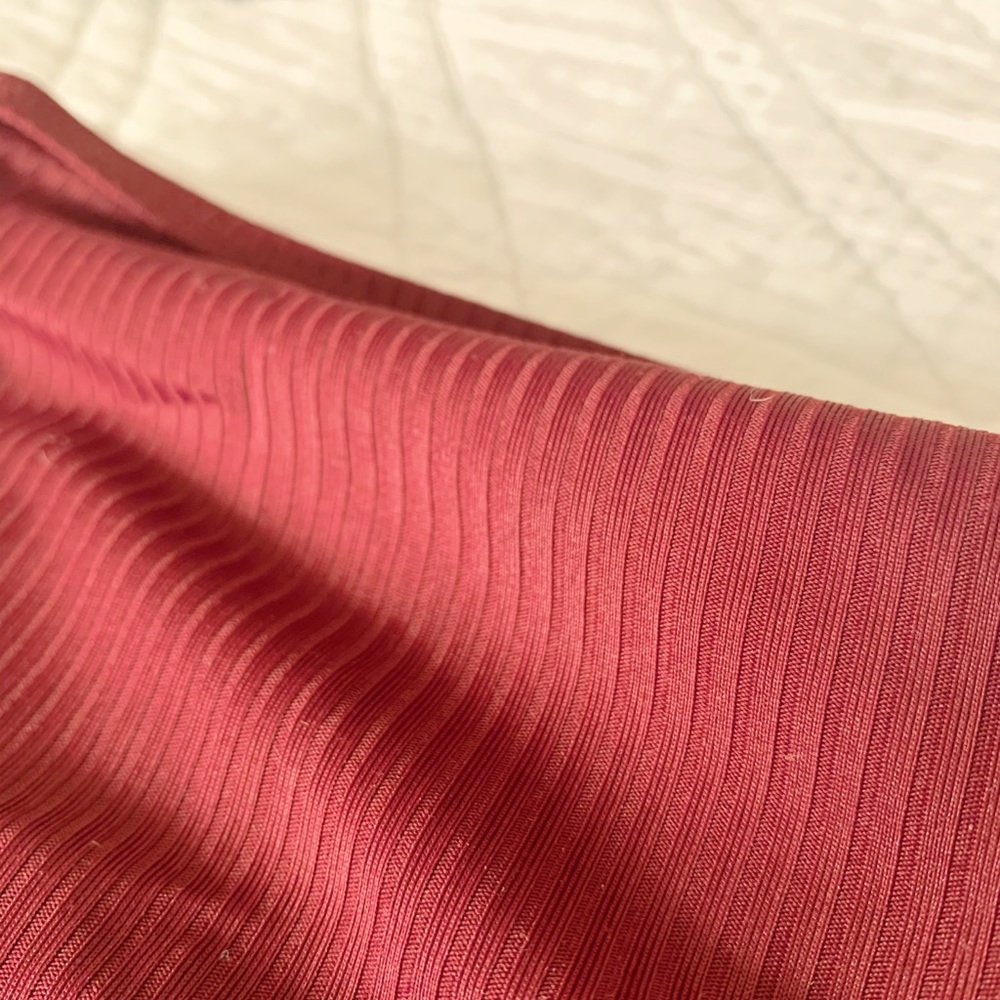 ribbed tie side bandeau bathing suit - Picture 3 of 3